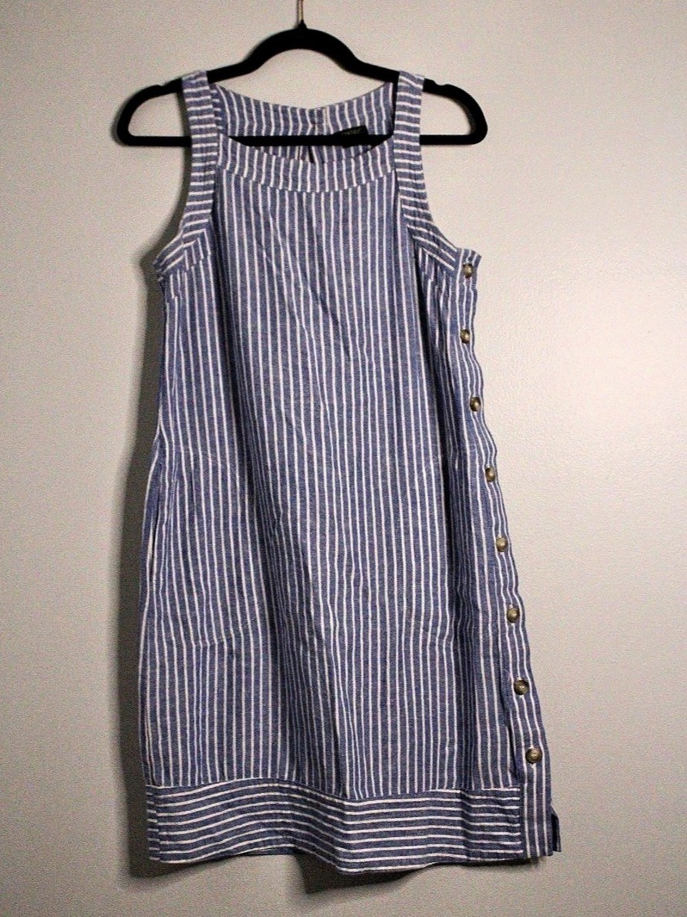 For Cynthia Striped Mini Dress Blue & White Small